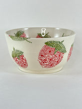 Load image into Gallery viewer, Handmade handpainted strawberry ceramic bowl