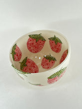 Load image into Gallery viewer, Handmade handpainted strawberry ceramic bowl