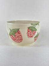 Load image into Gallery viewer, Handmade handpainted strawberry ceramic bowl