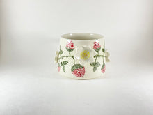 Load image into Gallery viewer, Handmade handpainted strawberry blossom pottery mug