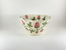 Load image into Gallery viewer, Handmade pottery bowl handpainted with strawberries