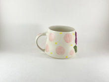 Load image into Gallery viewer, Handmade handpainted pottery mug with beaded flower