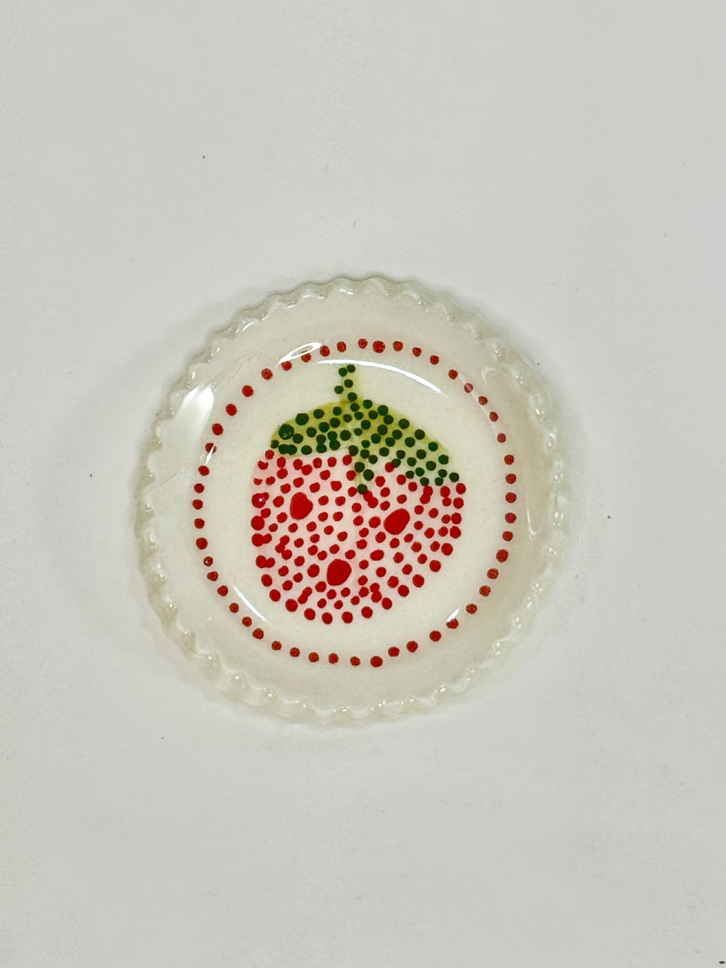 Handmade Handpainted Small Strawberry Dish