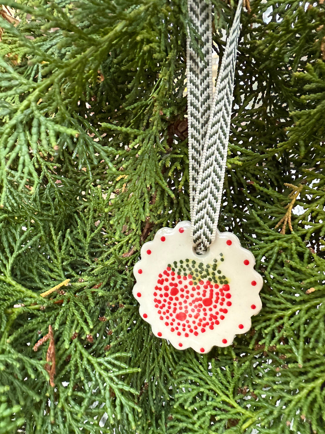 Strawberry Ceramic Ornament