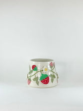 Load image into Gallery viewer, Handmade Handpainted “Beaded” Strawberry Pottery Mug