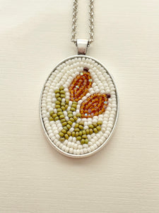 Hand Beaded Pendant Necklace