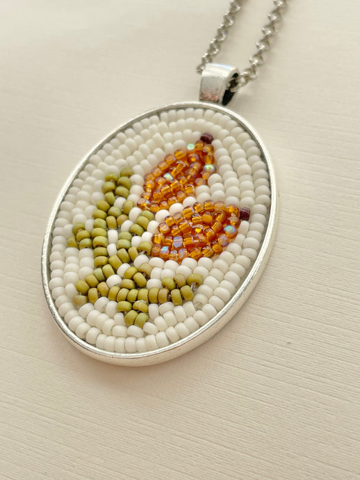 Hand Beaded Pendant Necklace